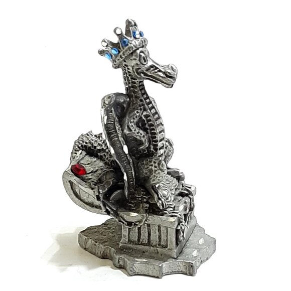 Mine, Mine, Mine Dragon Pewter Figure 1990 Rawcliffe Fantasy Collectibles - Picture 2 of 9